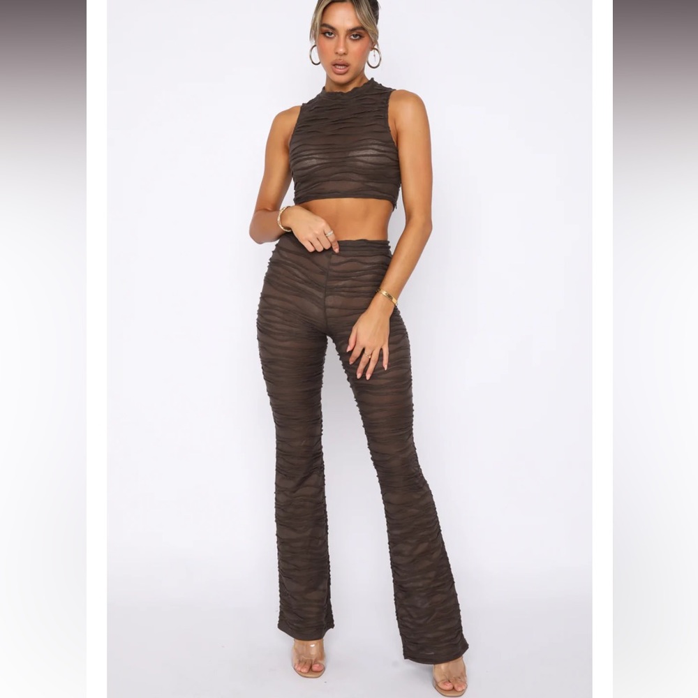 White Fox Boutique, brown two piece set! Size small.